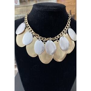 New Old Stock Statement Cluster Gold Silver Oval Teardrops